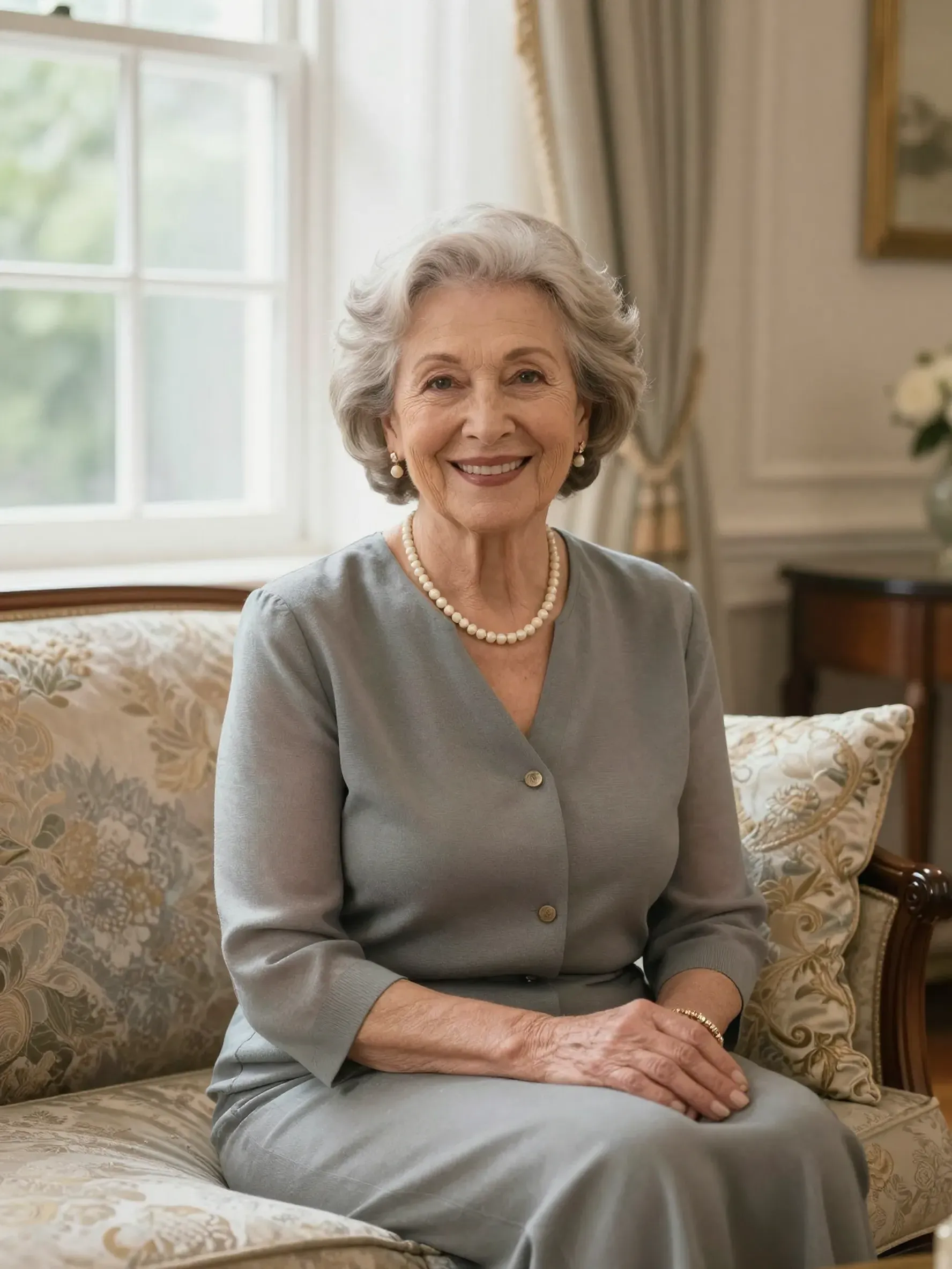 Senior resident smiling